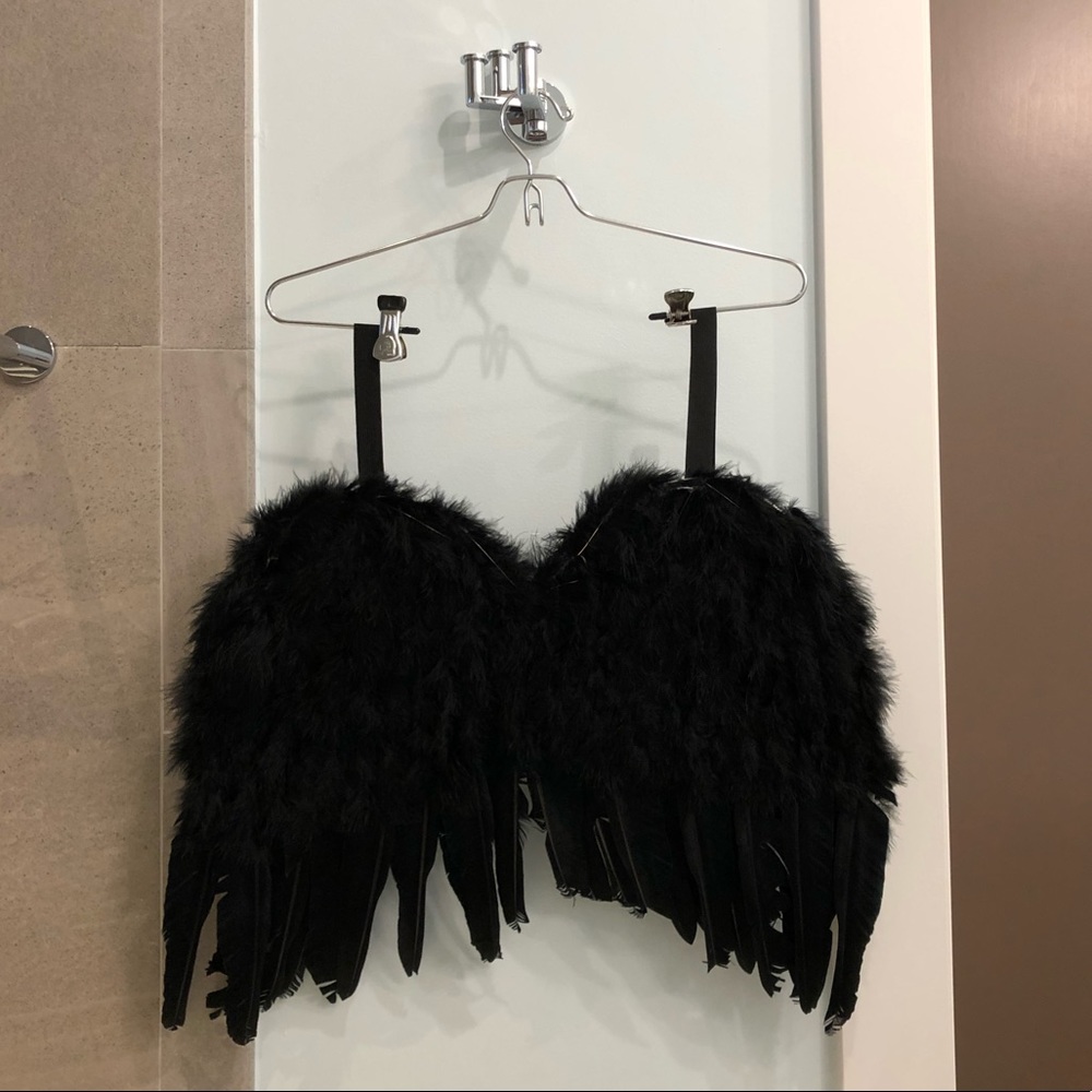Black angel wings